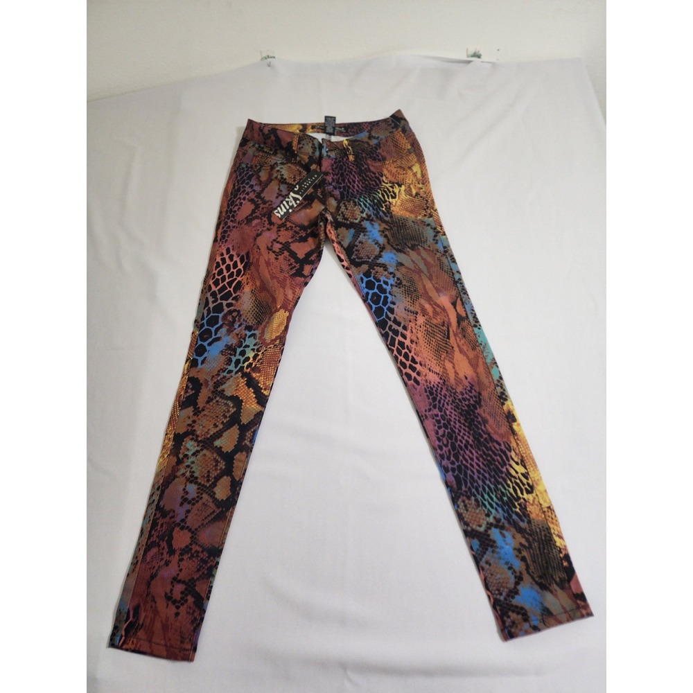 Celebrity Pink Skins Skinny Jeans Royal Lilac Snakeskin Print Size 3 CJ20141P439